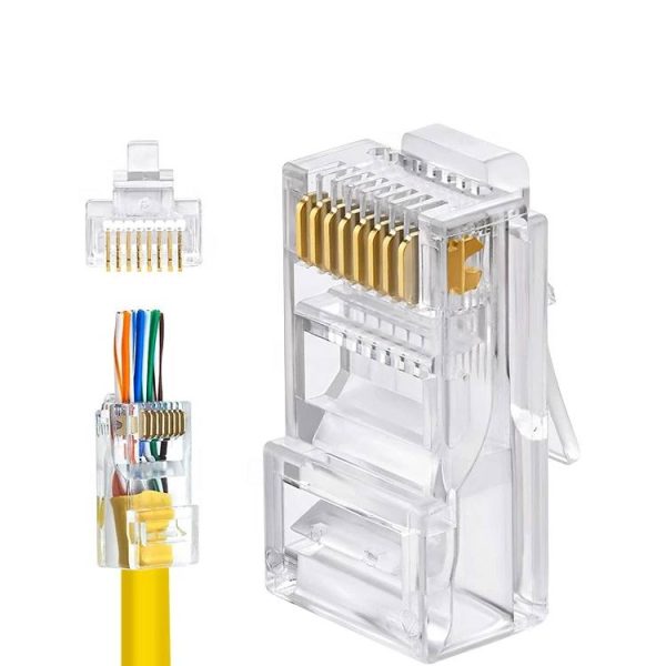 سوکت شبکه eTTo CAT6 UTP میان گذر، سوکت شبکه eTTo ته باز OPEN END