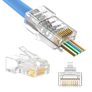 سوکت شبکه eTTo CAT6 UTP میان گذر، سوکت شبکه eTTo ته باز OPEN END